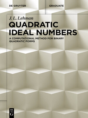 cover image of Quadratic Ideal Numbers